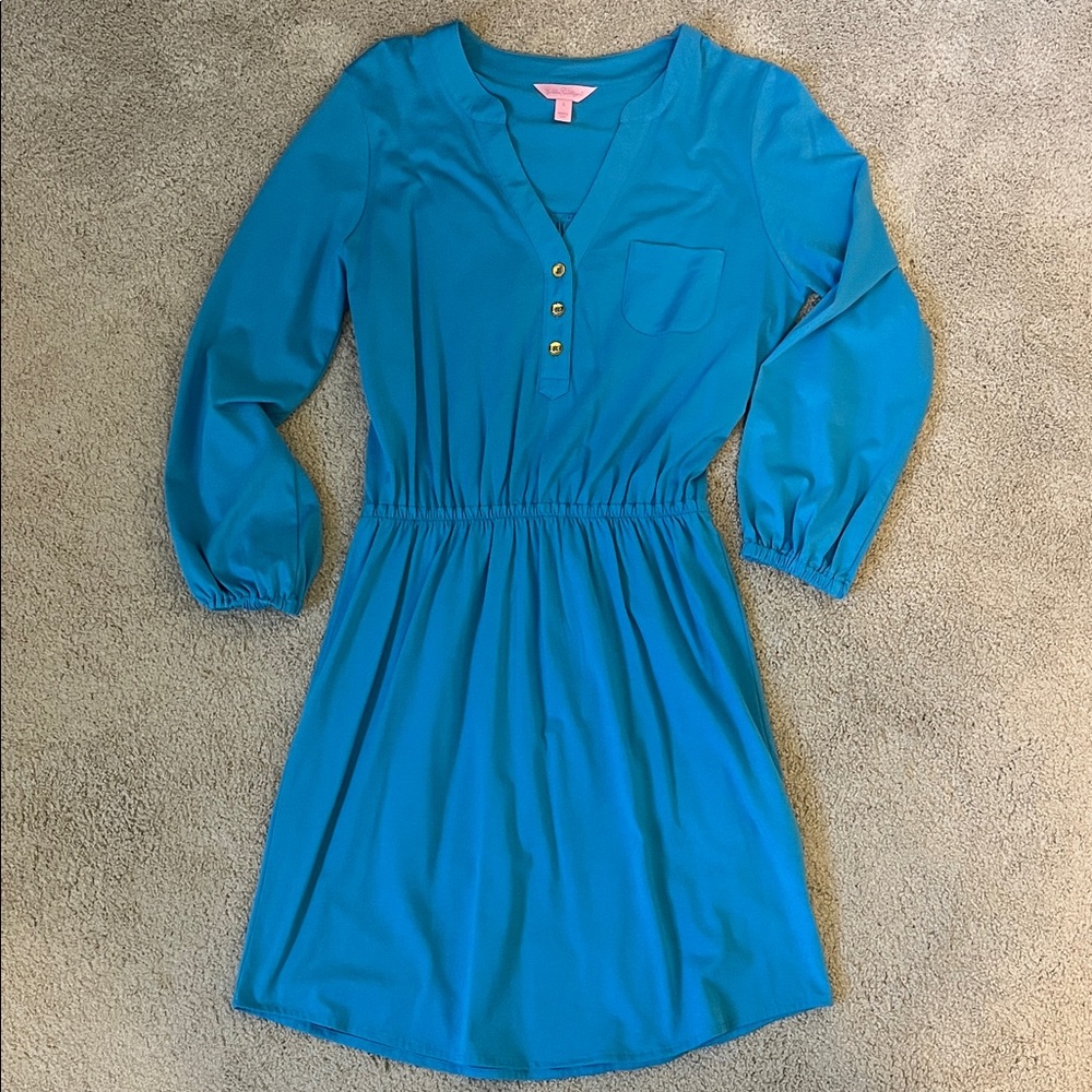 Lilly Pulitzer Vibrant Blue Long Sleeve Dress